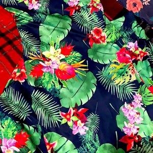 A Tropical Paradise Strapless Dress.